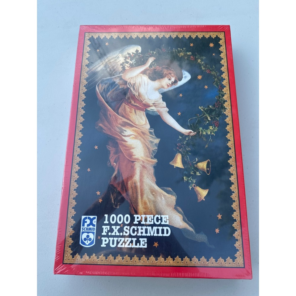 FX Schmid 1000 Piece Jigsaw‎ Puzzle 90184 Christmas Angel Floral Garland Sealed.